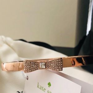 🎀Kate Spade ♠️ Ready Set Bow Pave Rosegold Bangle
